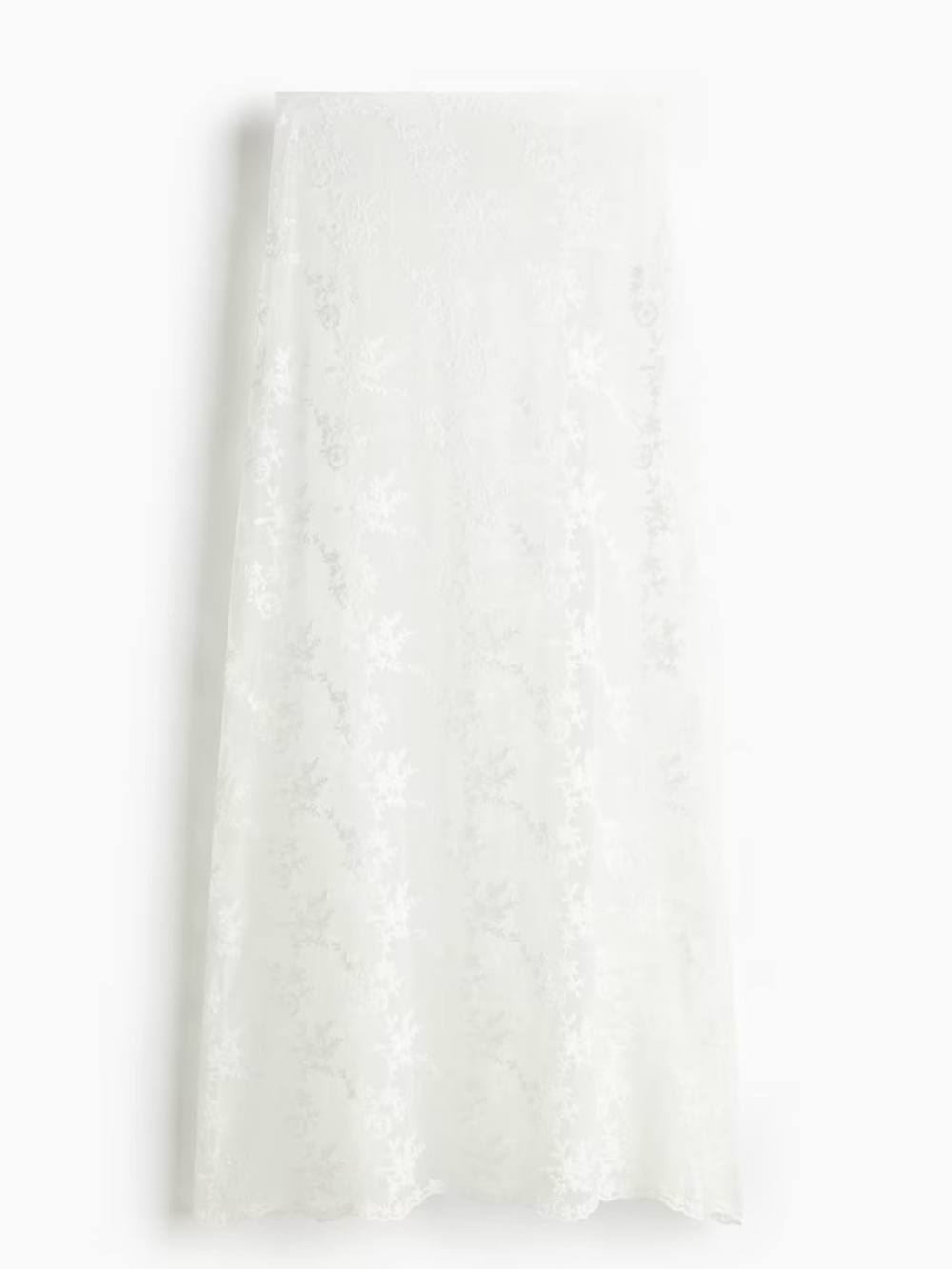 Delicate White Lace Maxi Skirt